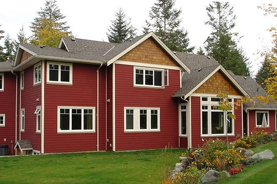 Rear View - 2900 square foot Craftsman Home