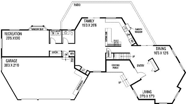 Home Plan - Mediterranean Floor Plan - Main Floor Plan #60-529