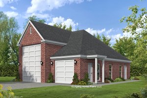 Southern Exterior - Front Elevation Plan #932-824