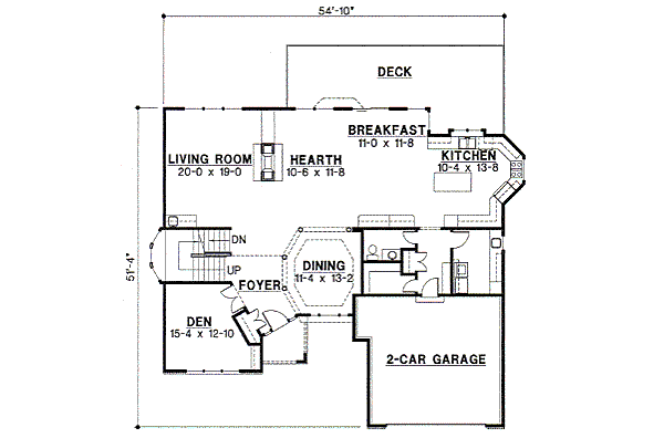 Traditional Floor Plan - Main Floor Plan #67-133