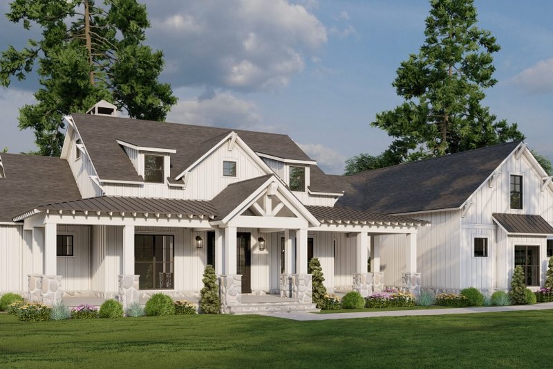 House Design - Exterior - Other Elevation 4 for Farmhouse House Plan #923-395 - 3 bed, 2.5 bath