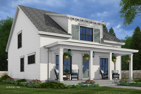 Exterior - Front Elevation 6 for Farmhouse House Plan #51-1278 - 4 bed, 4.5 bath