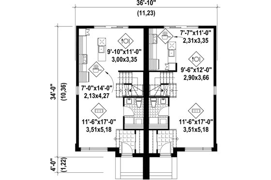Floor Plan - Main Floor House Plan #25-4517 - 5 bed, 2 bath