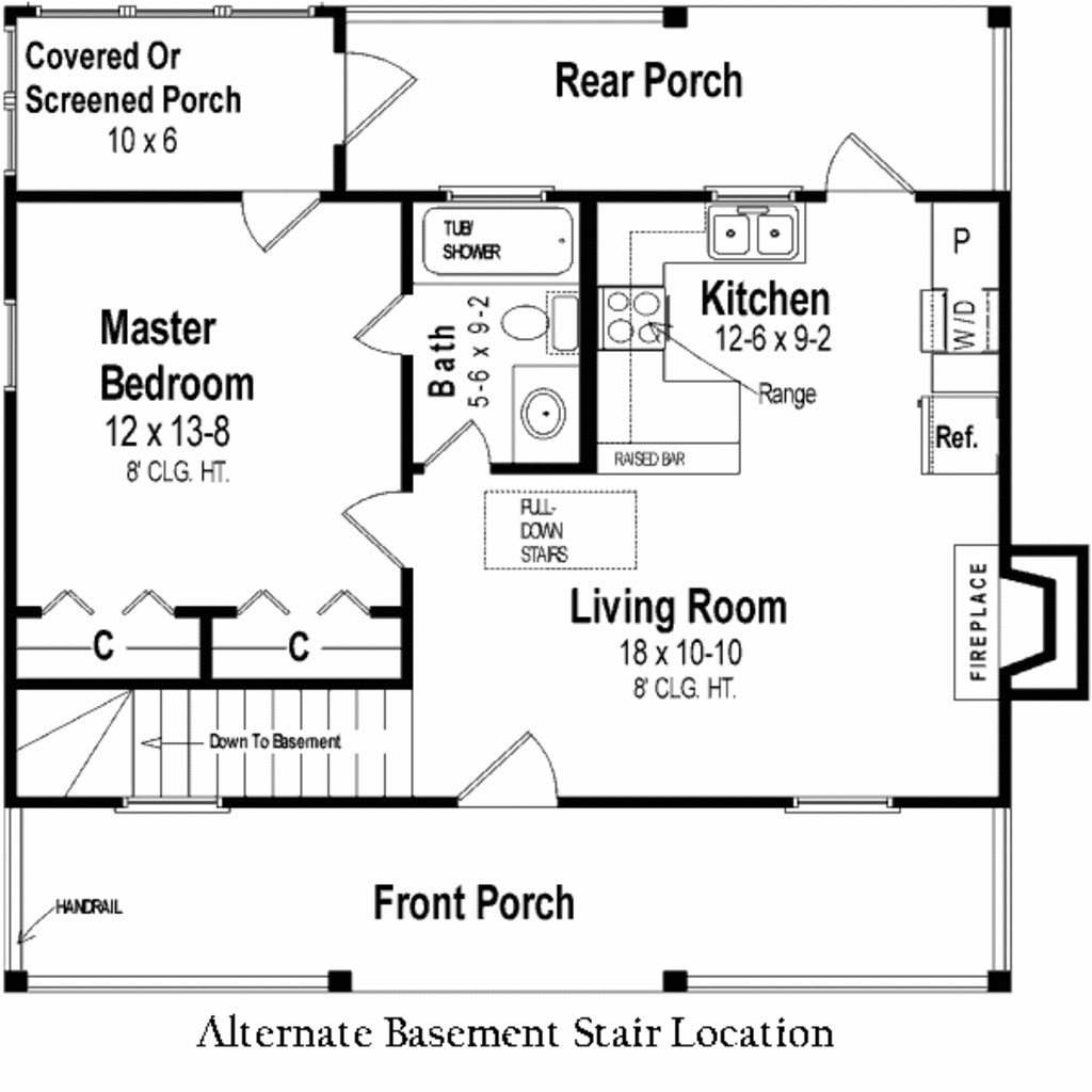 Cabin Style House Plan 1 Beds 1 Baths 600 Sq/Ft Plan 21