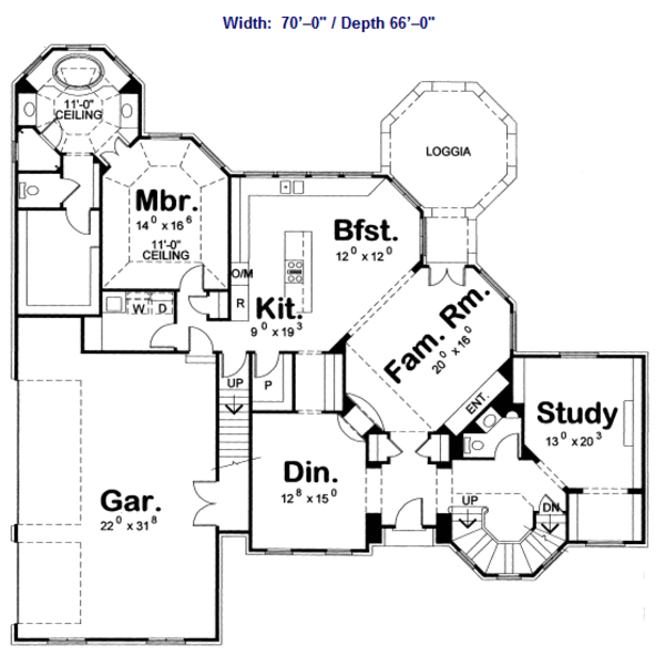 Dream House Plan - European Floor Plan - Main Floor Plan #20-1705
