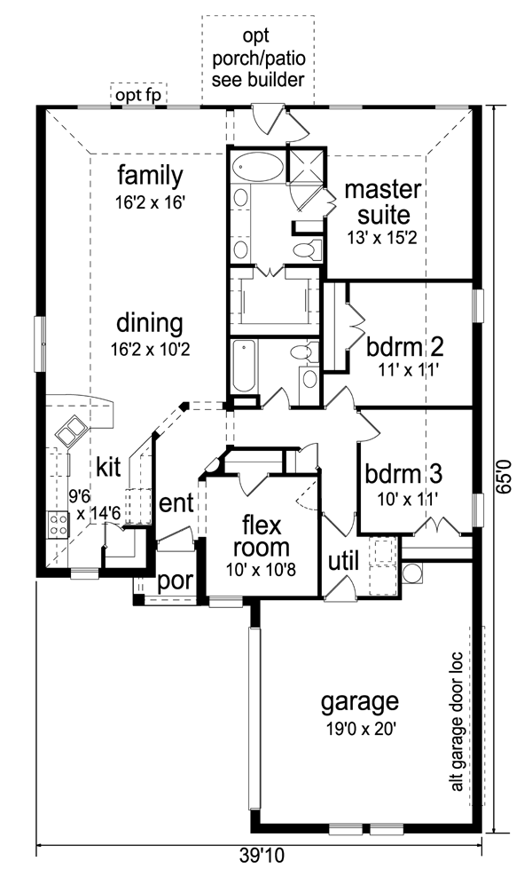 Architectural House Design - Traditional Floor Plan - Main Floor Plan #84-563