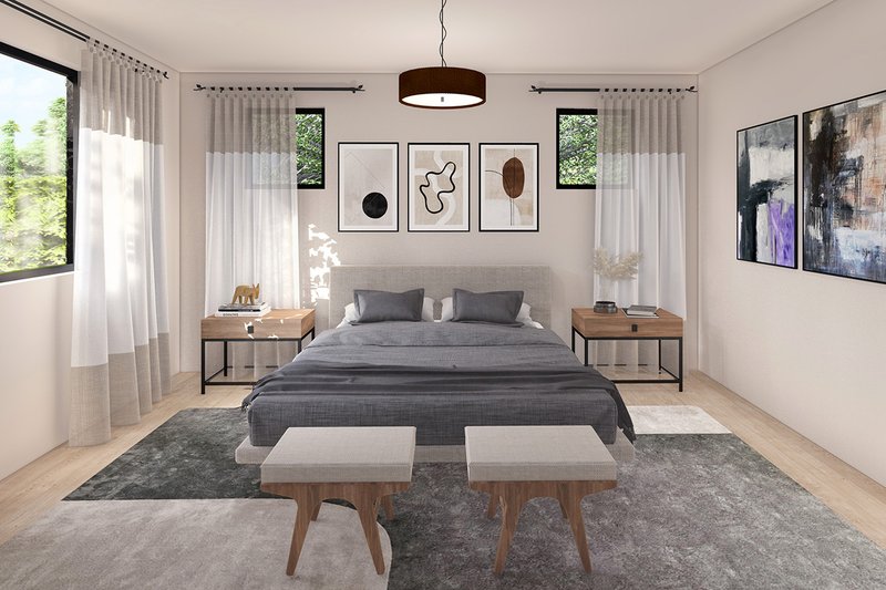 Home Plan - Interior - Master Bedroom for Prairie House Plan #124-1418 - 3 bed, 2 bath