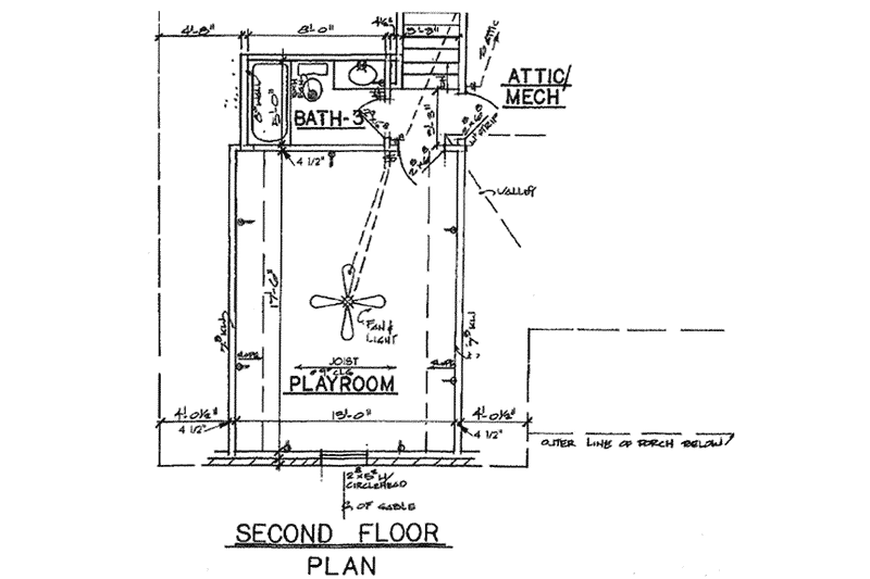 Dream House Plan - Floor Plan - Other Floor for Traditional House Plan #34-142 - 3 bed, 2 bath