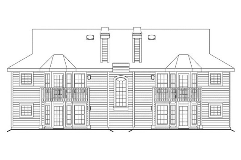 Architectural House Design - Exterior - Rear Elevation for Country House Plan #57-573 - 2 bed, 1 bath