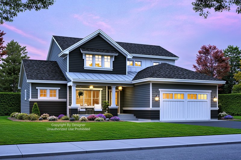 Dream House Plan - Craftsman Exterior - Front Elevation Plan #51-1385