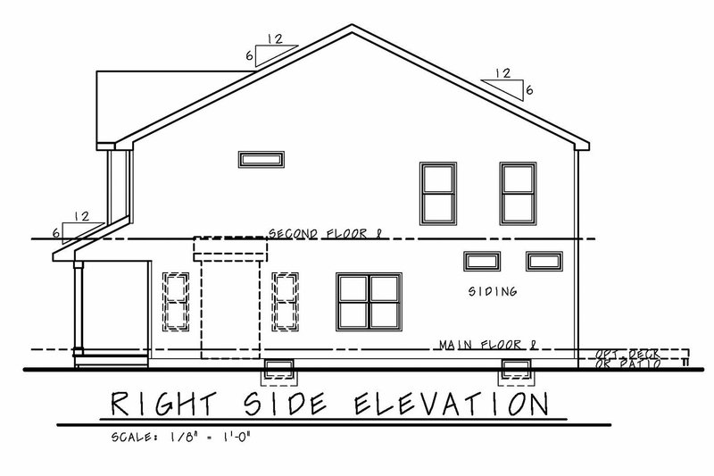 House Blueprint - Right Side Elevation