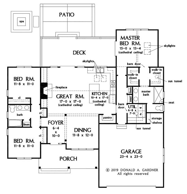 Dream House Plan - Ranch Floor Plan - Main Floor Plan #929-1091