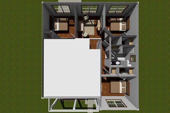 Floor Plan - Upper Floor for Cottage House Plan #513-2228 - 4 bed, 2.5 bath