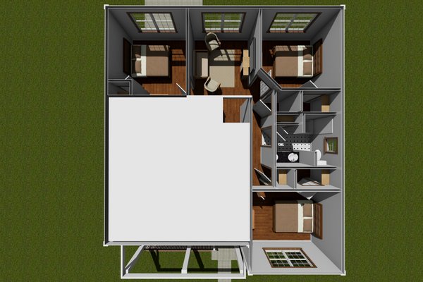 House Blueprint - Cottage Floor Plan - Upper Floor Plan #513-2228