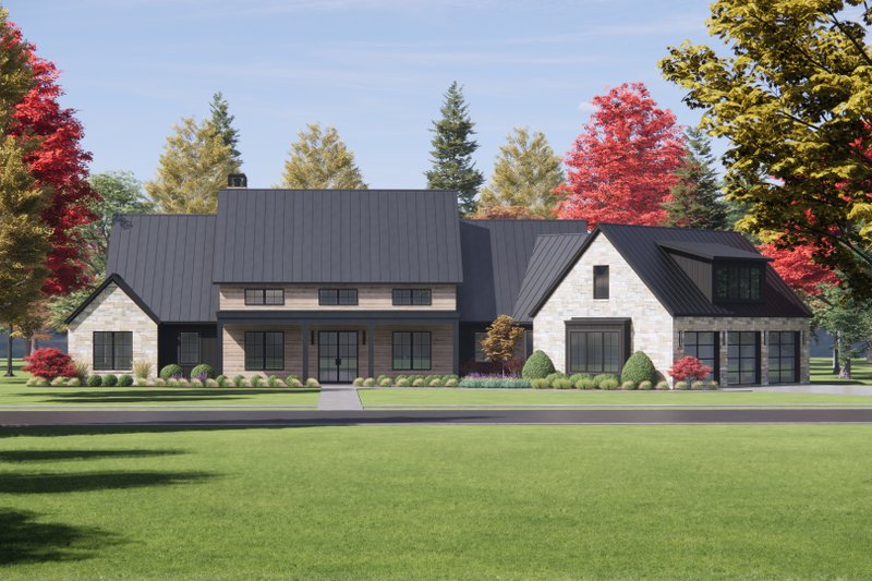 House Design - Exterior - Front Elevation 3 for Farmhouse House Plan #1096-23 - 4 bed, 4.5 bath