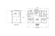 Cabin Style House Plan - 2 Beds 2 Baths 1361 Sq/Ft Plan #472-452 Floor 