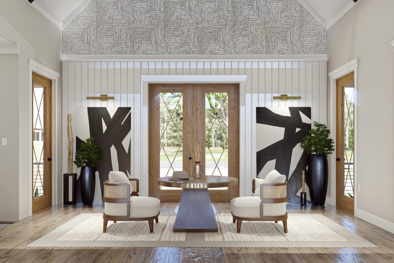 Architectural House Design - Interior - Entry for Cottage House Plan #455-811 - 1 bed, 1.5 bath