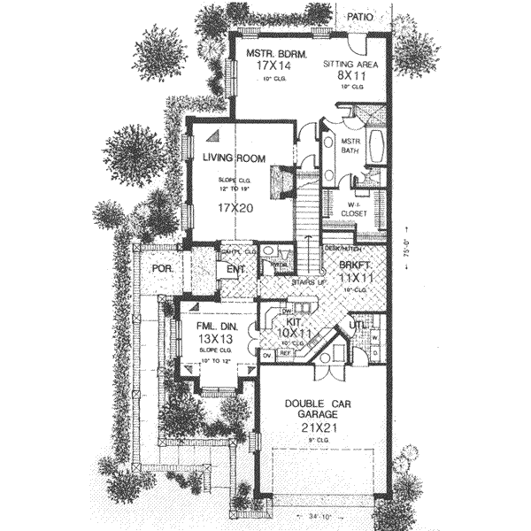 Floor Plan - Main Floor for European House Plan #310-489 - 3 bed, 2.5 bath