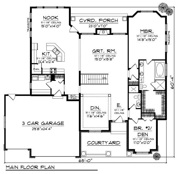 Dream House Plan - European Floor Plan - Main Floor Plan #70-872