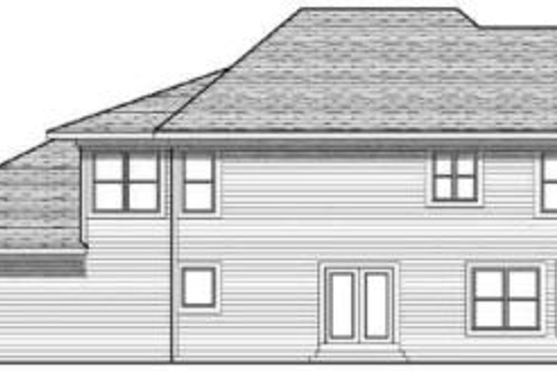 Home Plan - Exterior - Rear Elevation for Colonial House Plan #70-625 - 4 bed, 2.5 bath