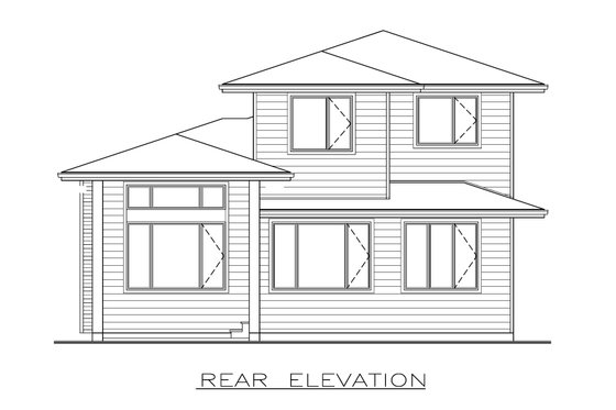 Exterior - Rear Elevation for Farmhouse House Plan #1100-113 - 3 bed, 2.5 bath
