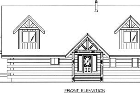 Exterior - Other Elevation for Log House Plan #117-507 - 3 bed, 2.5 bath