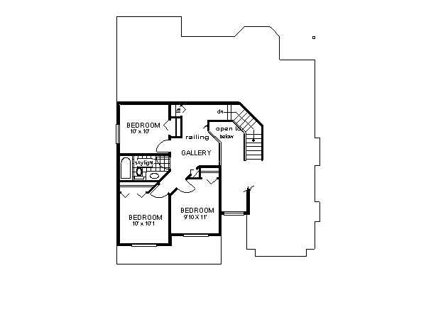 Home Plan - European Floor Plan - Upper Floor Plan #18-238