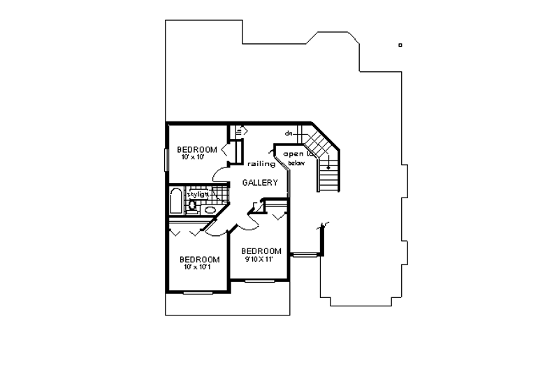 House Plan Design - Floor Plan - Upper Floor for European House Plan #18-238 - 4 bed, 2.5 bath