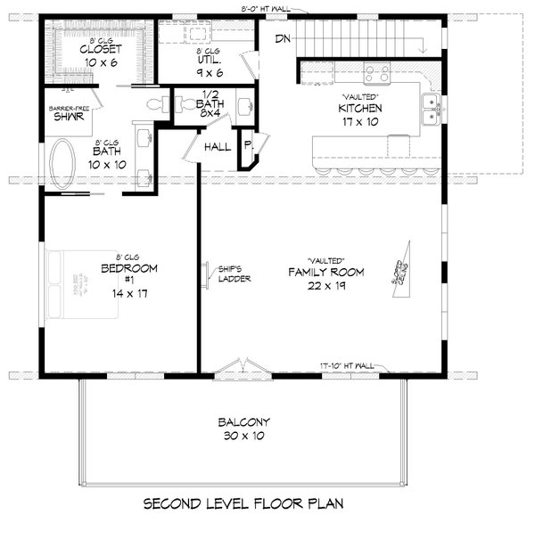 Traditional Floor Plan - Upper Floor Plan #932-545