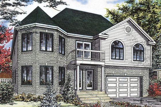 Exterior - Front Elevation for Cottage House Plan #138-391 - 3 bed, 1 bath