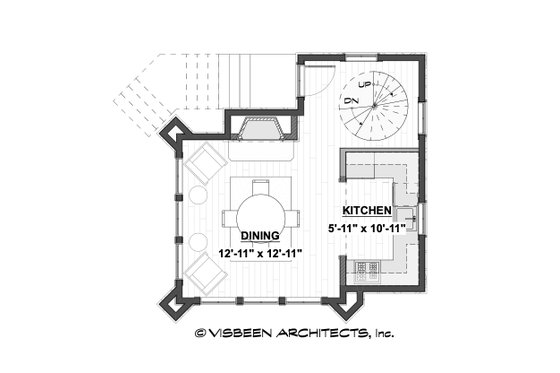Floor Plan - Main Floor for Cabin House Plan #928-362 - 2 bed, 2 bath