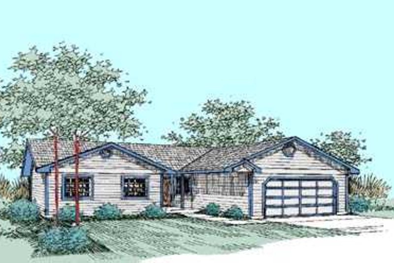 Dream House Plan - Ranch Exterior - Front Elevation Plan #60-470