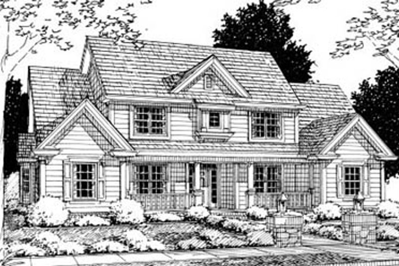 Architectural House Design - Traditional Exterior - Front Elevation Plan #20-329