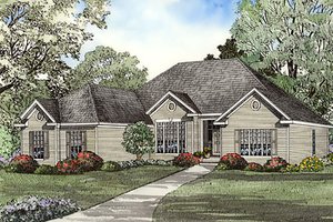 Traditional Exterior - Front Elevation Plan #17-605