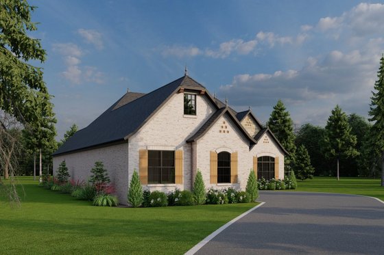 Exterior - Front Elevation 3 for European House Plan #923-7 - 3 bed, 2.5 bath