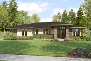 Contemporary Exterior - Front Elevation Plan #48-1136