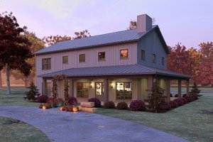 House Blueprint - Farmhouse Exterior - Front Elevation Plan #1095-2