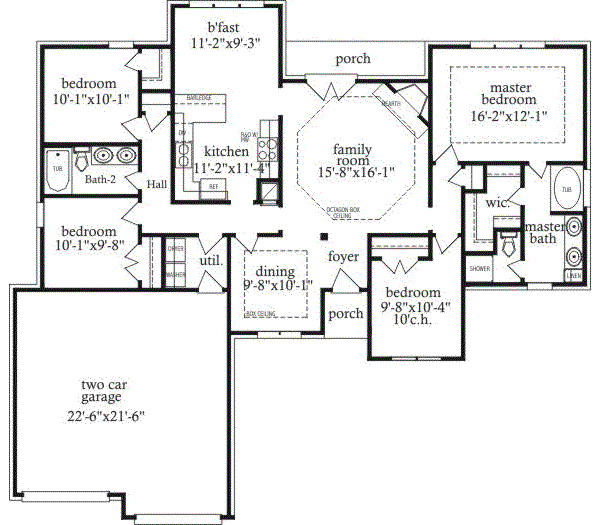 Colonial Floor Plan - Main Floor Plan #69-111