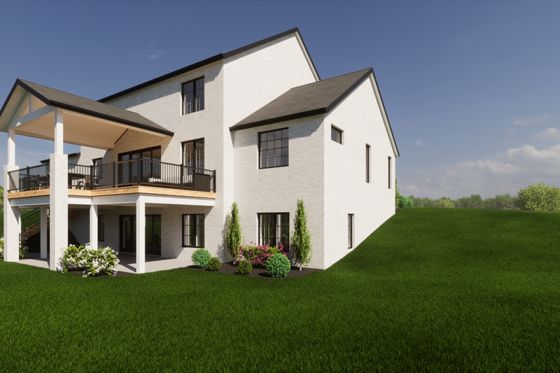 House Design - Exterior - Rear Elevation 1 for Country House Plan #1116-35 - 4 bed, 2.5 bath
