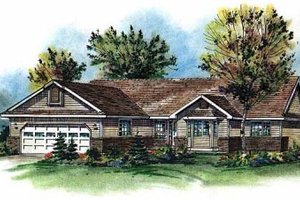 Ranch Exterior - Front Elevation Plan #18-197