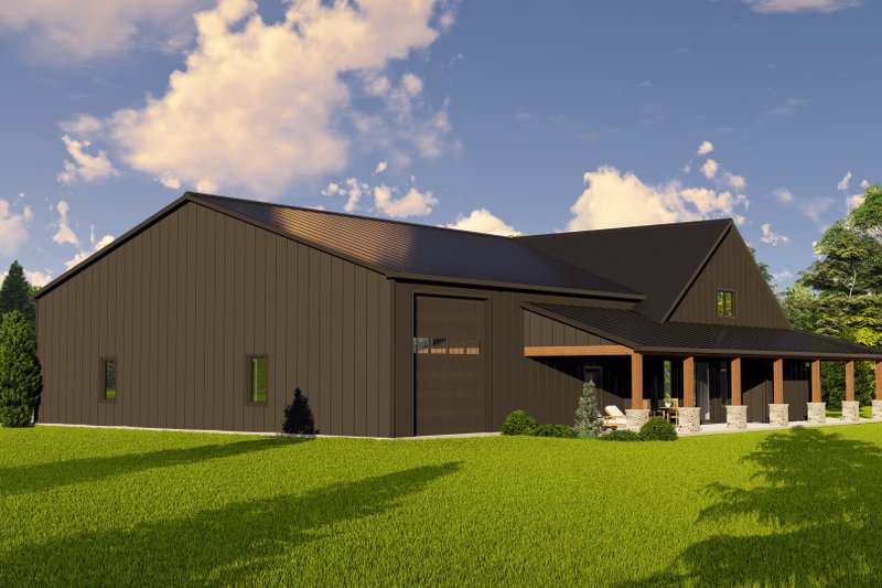 House Plan Design - Exterior - Other Elevation 5 for Barndominium House Plan #1064-204 - 3 bed, 2.5 bath