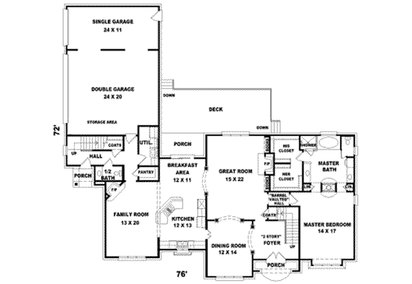 European Floor Plan - Main Floor Plan #81-1182