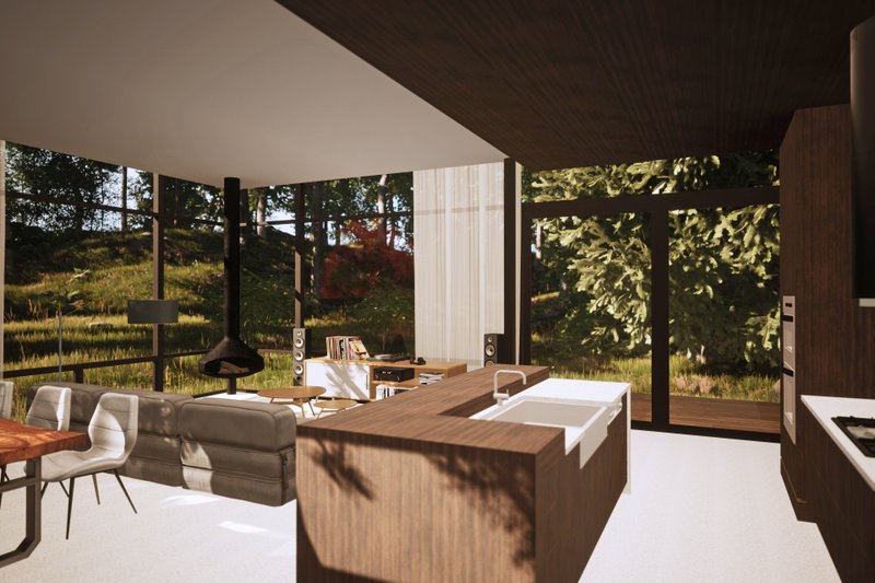 House Plan Design - Interior - Other 5 for Modern House Plan #80-225 - 1 bed, 1.5 bath