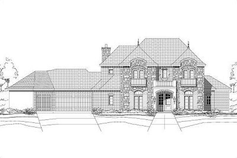 Exterior - Front Elevation 2 for European House Plan #411-535 - 4 bed, 3.5 bath