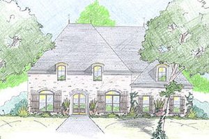 European Exterior - Front Elevation Plan #36-464