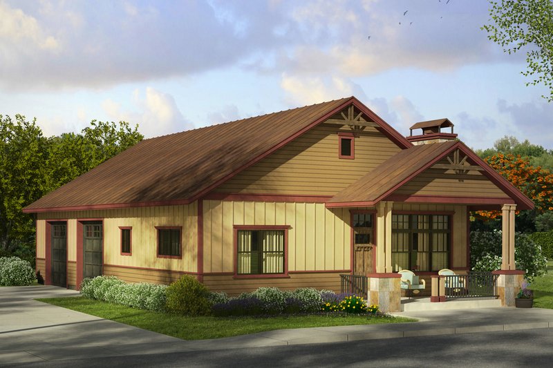 Architectural House Design - Craftsman Exterior - Front Elevation Plan #124-989