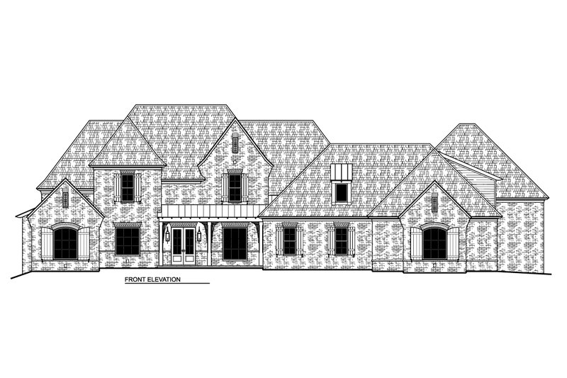 Architectural House Design - Exterior - Front Elevation 3 for European House Plan #1081-35 - 5 bed, 4.5 bath