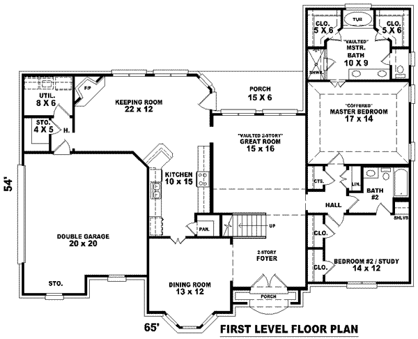 European Floor Plan - Main Floor Plan #81-1071