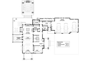 Floor Plan - Main Floor for Craftsman House Plan #928-317 - 4 bed, 2 bath