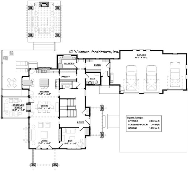 Architectural House Design - Craftsman Floor Plan - Main Floor Plan #928-317